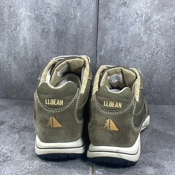 LL Bean Womens Lace Up Round Toe Olive Green Shoes Size 7.5 Sport Oxford - Picture 4 of 9